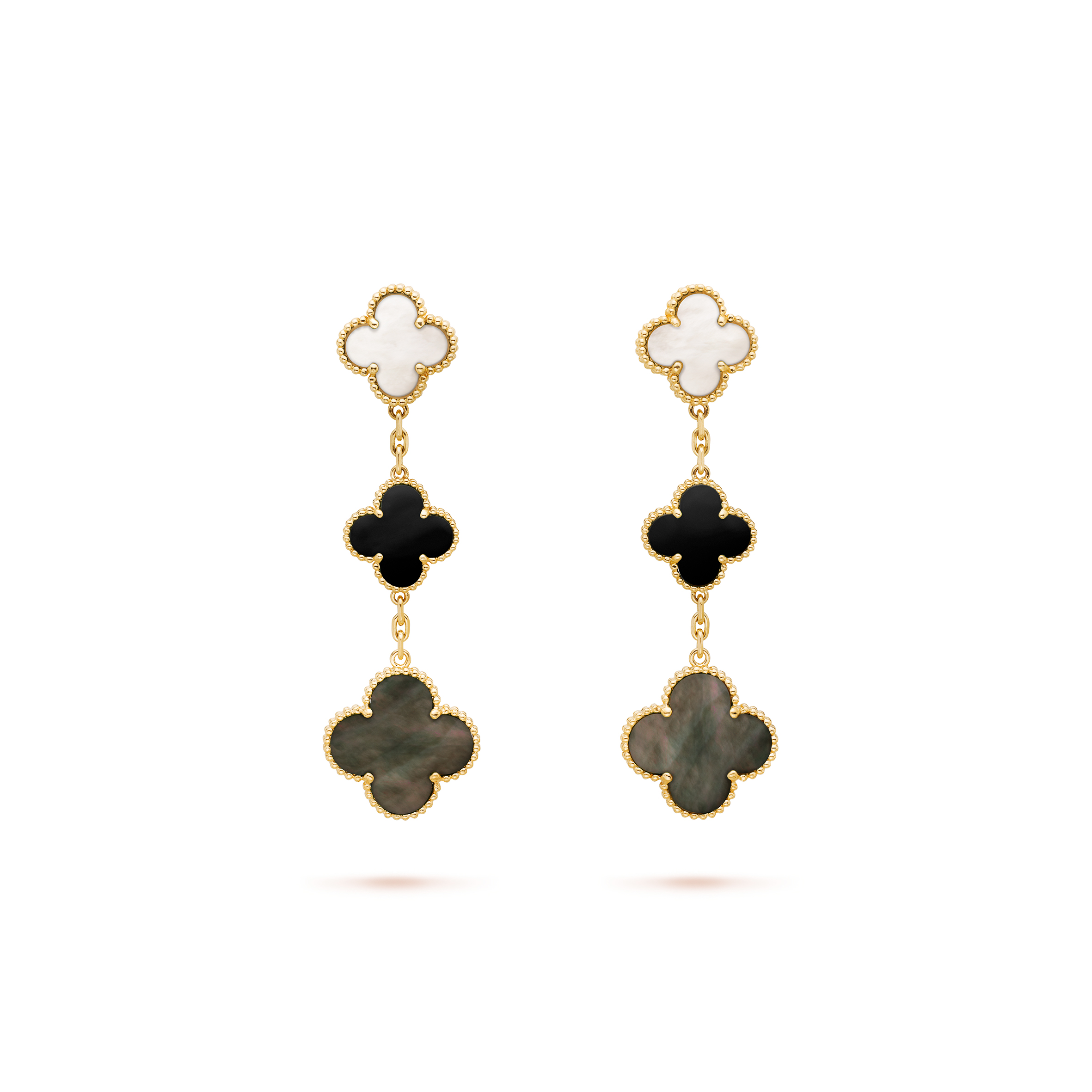 V*N CL*F arpels magic alhambra earrings, 3 motifs vcard79000